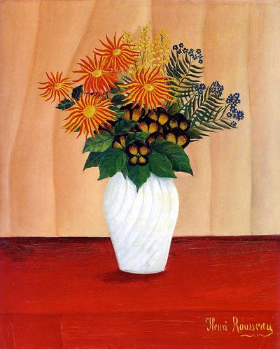 Mazzo di fiori da Henri Rousseau